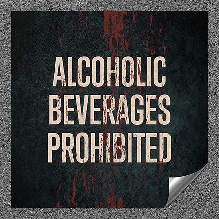 CGSignLab | משקאות אלכוהוליים אסורים-חלודה בגילאים מדבקות קיר אלומיניום תעשייתי כבד. 36 x36